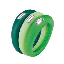HIP HOP ANELLI Large Verde Brillante