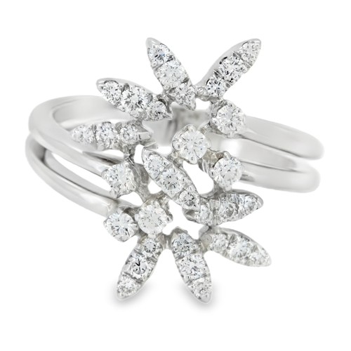 Anello Fantasia Diamanti ct 0,63 Oro 18 kt