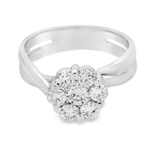 Anello Diamanti ct Margherita 0,85 Oro 18 kt