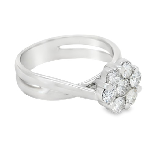 Anello Diamanti ct Margherita 0,85 Oro 18 kt