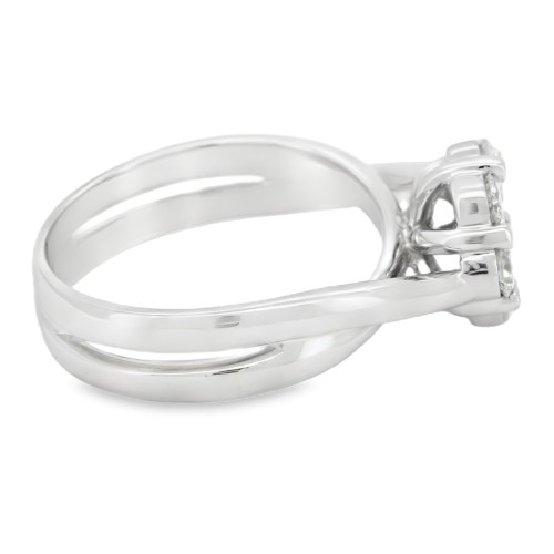 Anello Diamanti Margherita Invisible Setting ct 0,85 EF VVS Oro 18 kt