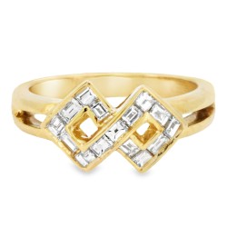 Anello Zirconi Oro 18 kt 2