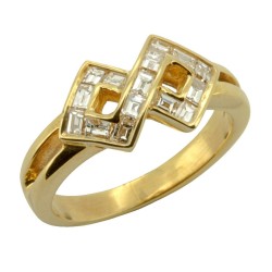 Anello Zirconi Oro 18 kt