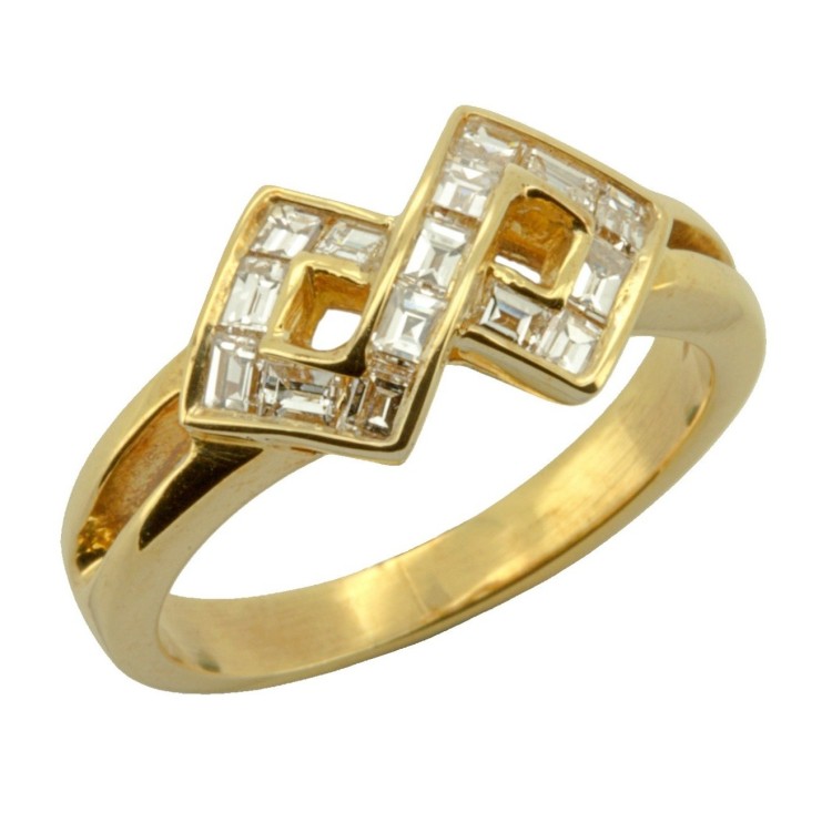 Anello Zirconi Oro 18 kt