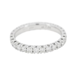 Fedina Eternity 4GQ 2,6 mm Diamanti Taglio Brillante ct 1,04 D-E VS Oro 18 kt 2