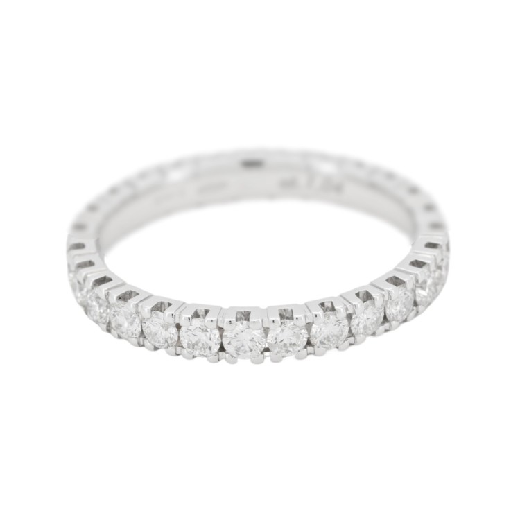 Fedina Eternity 4GQ 2,6 mm Diamanti Taglio Brillante ct 1,04 D-E VS Oro 18 kt