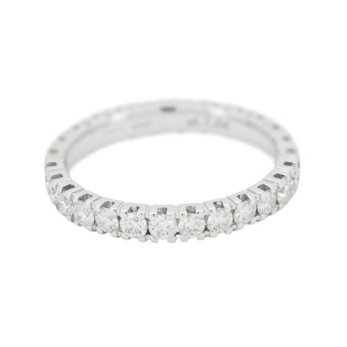 Fedina Eternity 4GQ 2,6 mm Diamanti Taglio Brillante ct 1,04 D-E VS Oro 18 kt