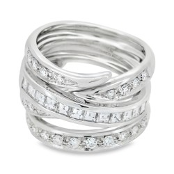 Anello ALFIERI & St. JOHN Fascia Diamanti ct 1,20 Oro 18 kt 2