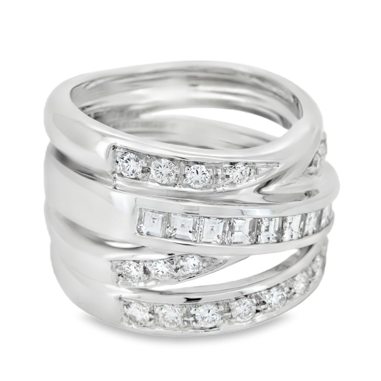 Anello ALFIERI & St. JOHN Fascia Diamanti ct 1,20 Oro 18 kt