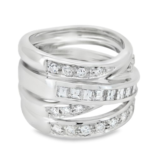 Anello ALFIERI & St. JOHN Fascia Diamanti ct 1,20 Oro 18 kt