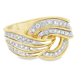 Anello Fascia Diamanti ct 0,44 Oro 18 kt 2