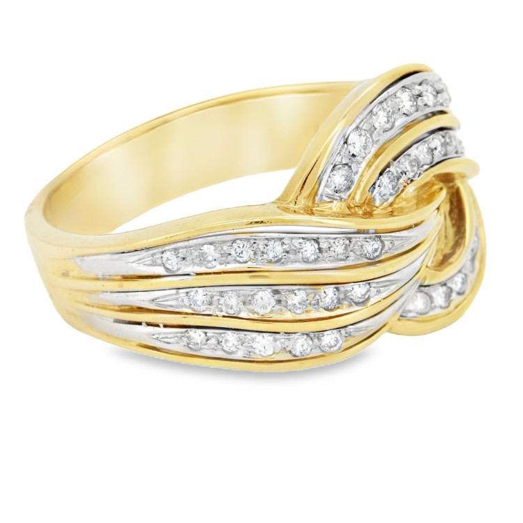 Anello Fascia Diamanti ct 0,44 Oro 18 kt
