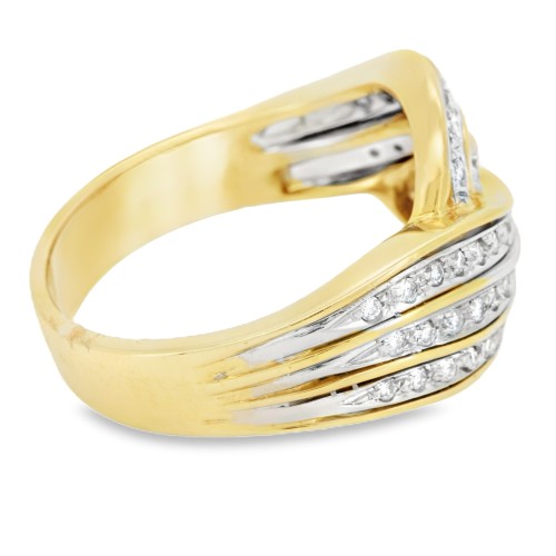 Anello Fascia Diamanti ct 0,44 Oro 18 kt