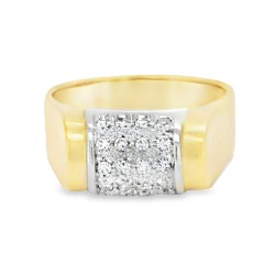 Anello Diamanti ct 0,31 e Oro Bianco e Giallo 18 kt 7,2 gr 2