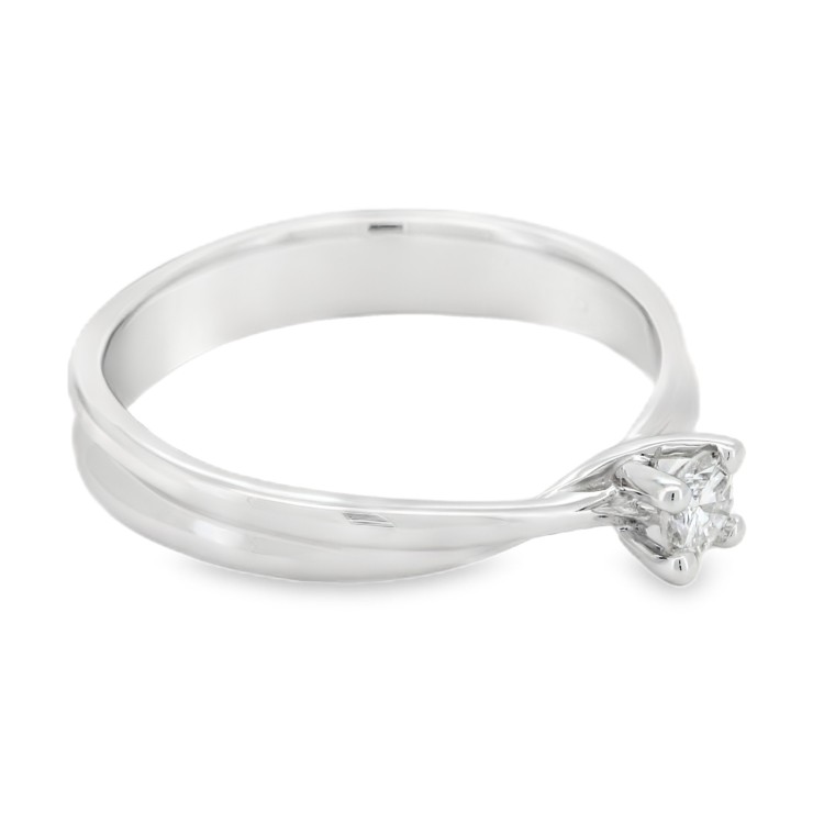 Anello Solitario Diamante ct 0,17 Oro 18 kt