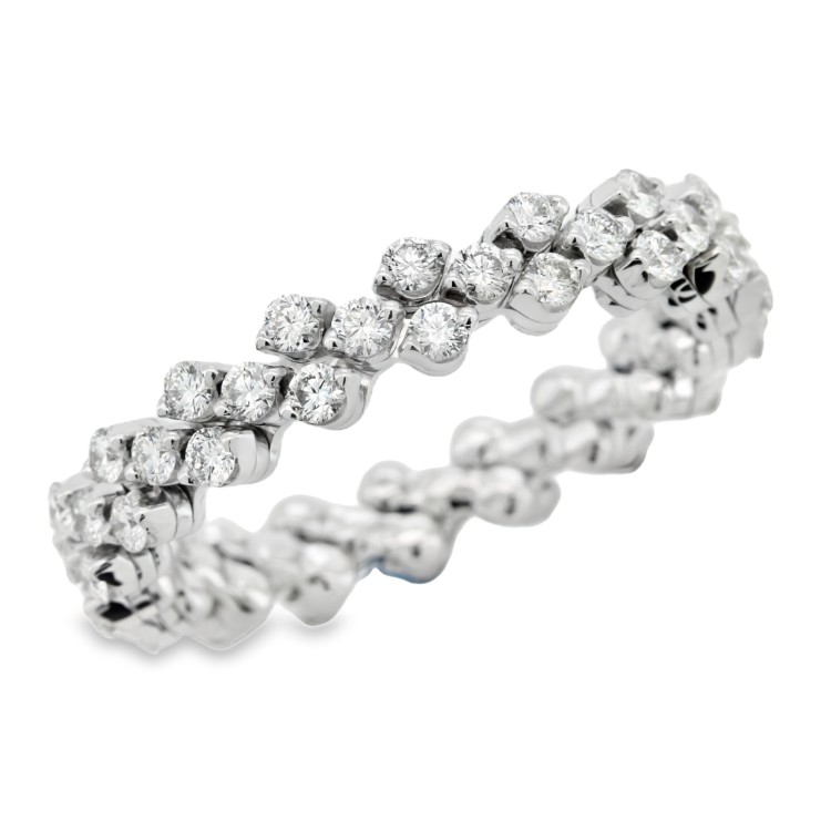THAT S WOW Anello misura varabile 3 file Diamanti ct 2,17 Oro 18 kt
