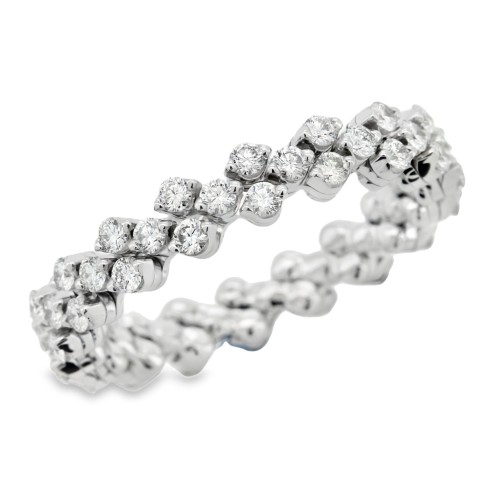 THAT S WOW Anello misura varabile 3 file Diamanti ct 2,17 Oro 18 kt