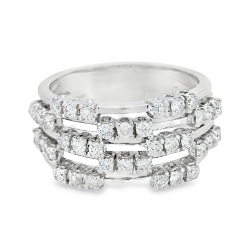 Anello Fascia Diamanti ct 0,78 F VS Oro 18 kt 7,9 gr