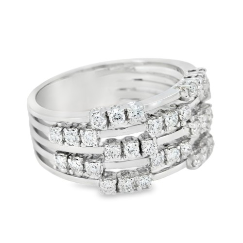 Anello Fascia Diamanti ct 0,78 Oro 18 kt