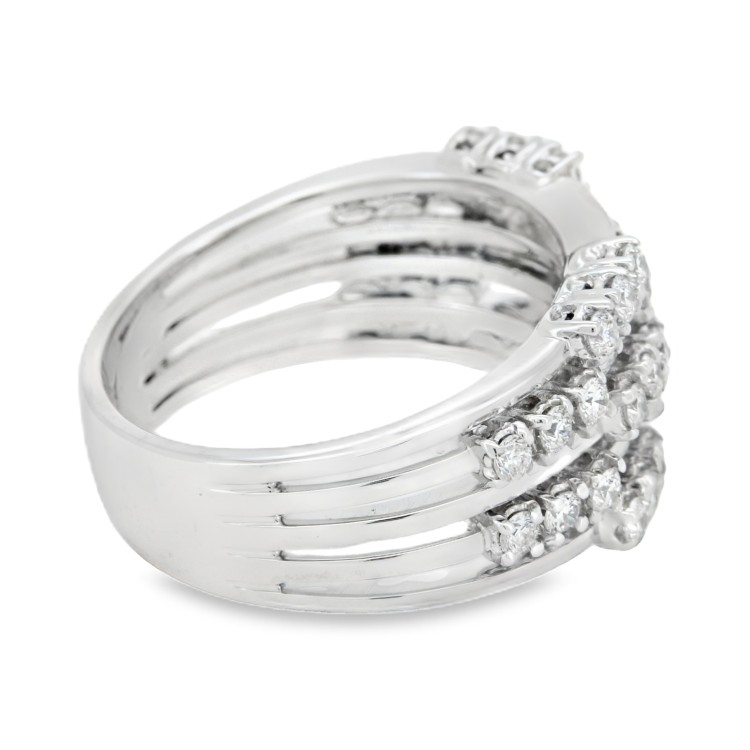 Anello Fascia Diamanti ct 0,78 F VS Oro 18 kt 7,9 gr