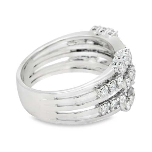 Anello Fascia Diamanti ct 0,78 F VS Oro 18 kt 7,9 gr