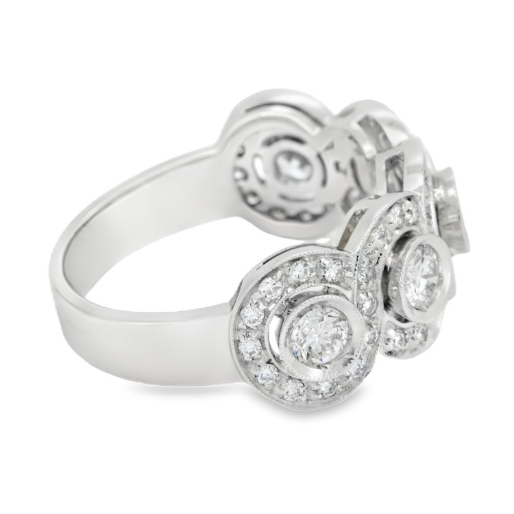 Anello Fascia Diamanti ct 0,63 + 0,40 Oro 18 kt