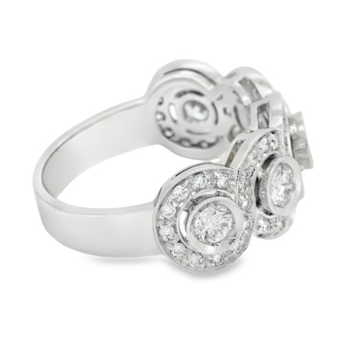 Anello Fascia Diamanti ct 0,63 + 0,40 Oro 18 kt
