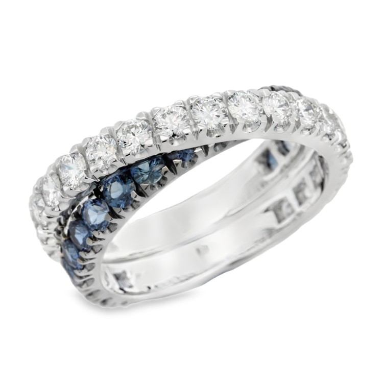 Anello Fascia Diamanti ct 1,42 EF VVS Oro 18 kt