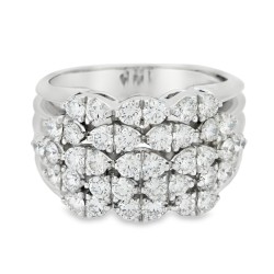 Anello Fascia Diamanti ct 1,70 F VVS Oro 18 kt 2