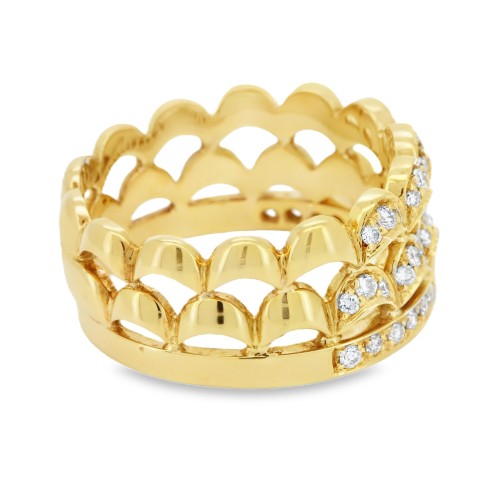Anello Fascia Diamanti ct 0,49 Oro 18 kt