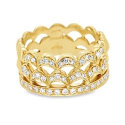 Anello Fascia Diamanti ct 0,49 Oro 18 kt 2