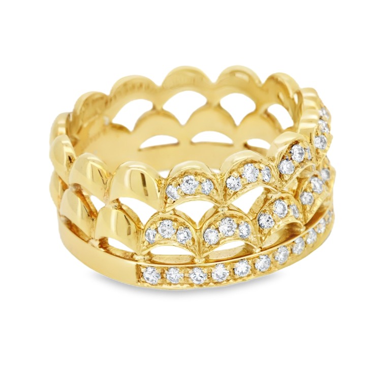 Anello Fascia Diamanti ct 0,49 Oro 18 kt
