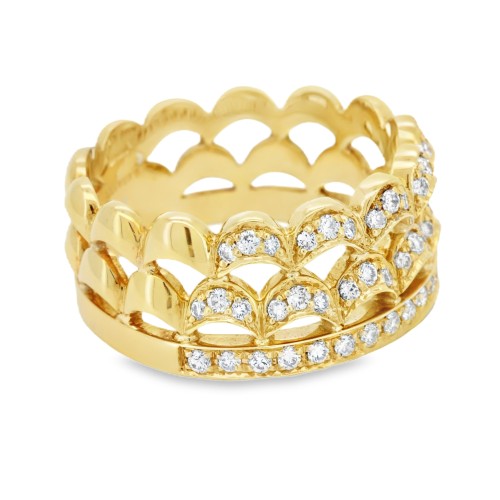 Anello Fascia Diamanti ct 0,49 Oro 18 kt