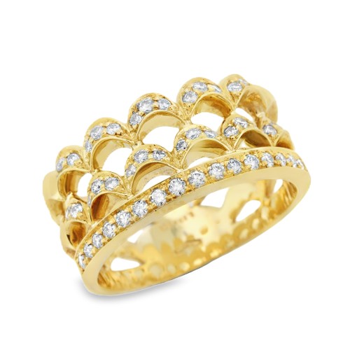 Anello Fascia Diamanti ct 0,49 Oro 18 kt