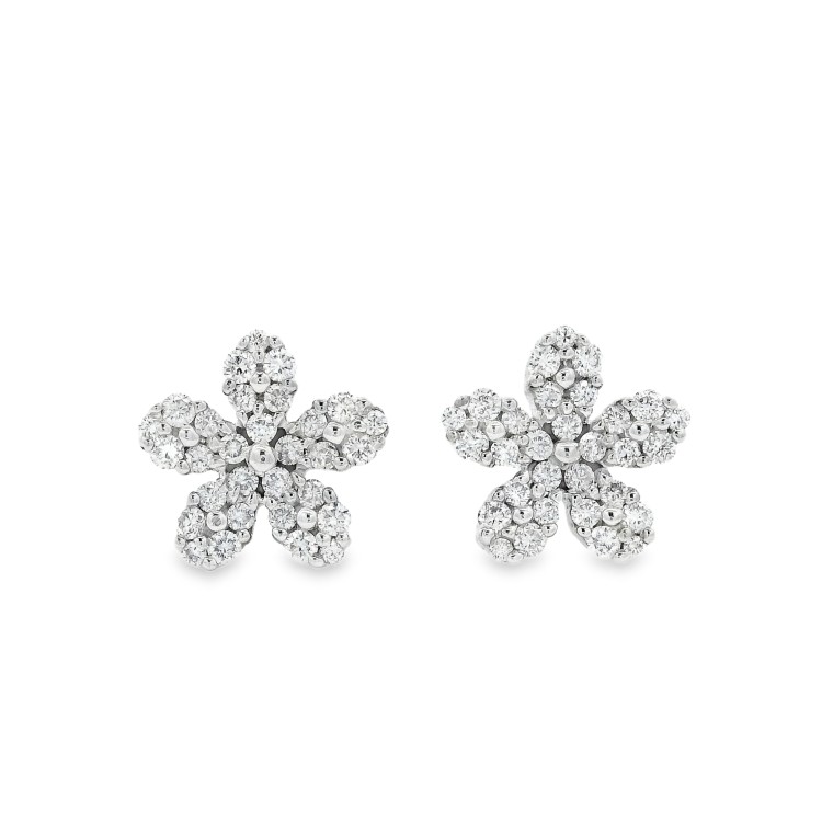 Orecchini Diamanti ct 0,58 Oro 18 kt