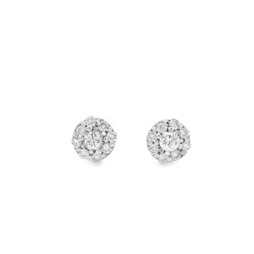 Orecchini Diamanti ct 0,12 + 0,16 F VS2 Oro Bianco 18 kt 1,78 gr