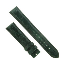 Cinturino Coccodrillo Verde Scuro Lucido 18/16 forma classica