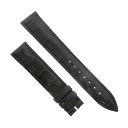 Cinturino Alligatore Blu Grigio Lucido 18/16 B40B forma classica.