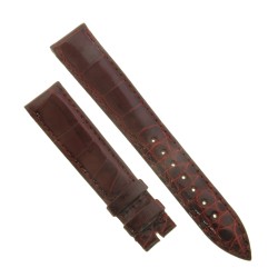 Cinturino Alligatore Bordeaux Lucido 18/16 B40B forma classica.