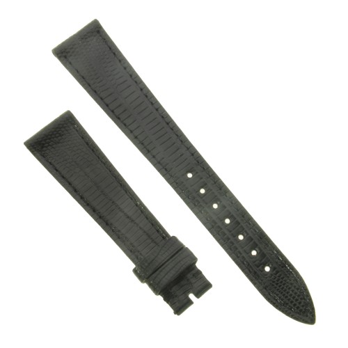 Cinturino Lucertola Tejus Nero Semilucido pIATTO 18/14 B25B forma classica.