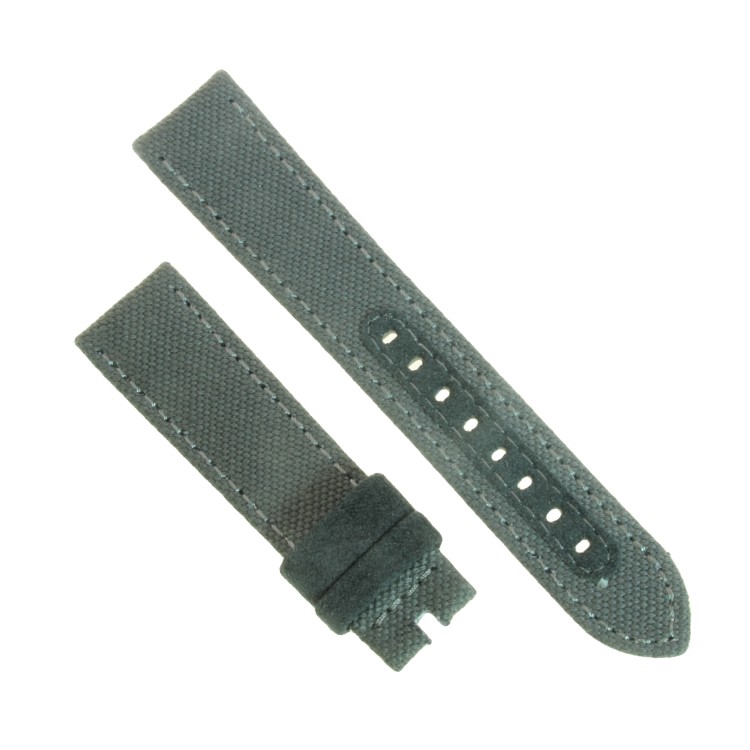 Cinturino Tessuto di Cotone Riciclato Grigio opaco 20/18 mm B42B classico.