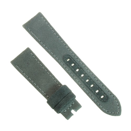 Cinturino Tessuto di Cotone Riciclato Grigio opaco 22/18 mm B42B classico.