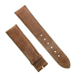 Cinturino Sartoriale Coccodrillo Marrone Medio opaco 20/18 mm B40B  classico..