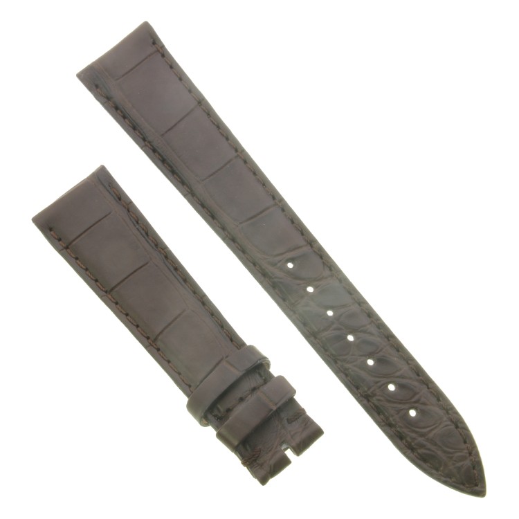 Cinturino Sartoriale Alligatore Marrone Moka Opaco 19/16 mm B30B classico..