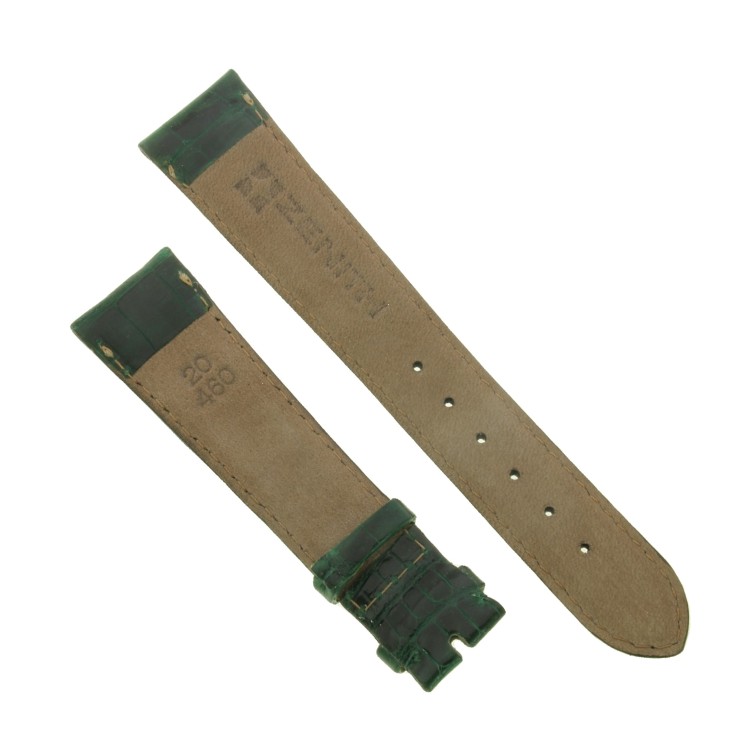 Zenith Cinturino Alligatore Verde  20/16 mm