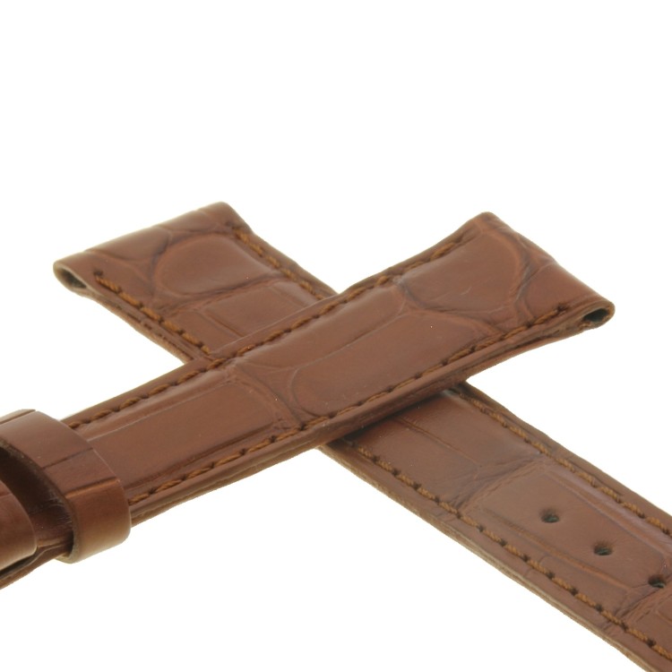 Cinturino Sartoriale Alligatore Marrone  Medio opaco 18/14 mm B30B  classico. Per ultrapiatti manuali e quarzo.