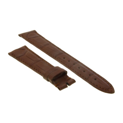 Cinturino Sartoriale Alligatore Marrone  Medio opaco 18/14 mm B30B  classico. Per ultrapiatti manuali e quarzo.