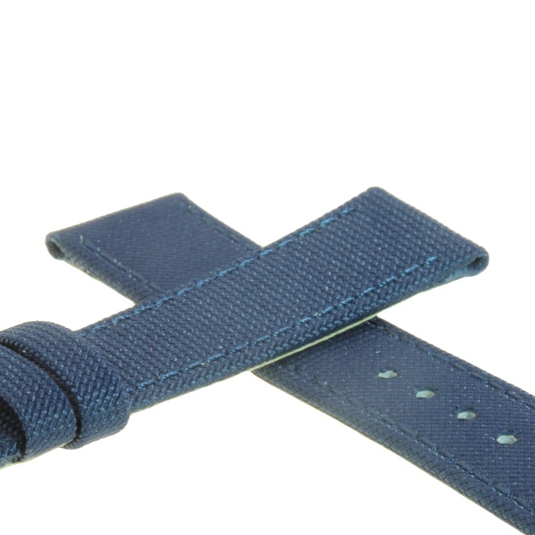 Cinturino Tessuto Riciclato Blu opaco 20/18 mm B36B classico.