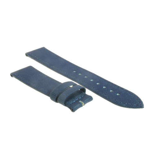 Cinturino Tessuto Riciclato Blu opaco 20/18 mm B36B classico.