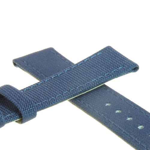 Cinturino Tessuto Riciclato Blu opaco 18/16 mm B36B classico.